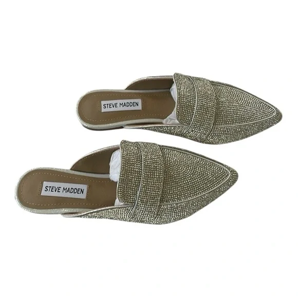 ♥️Steve Madden♥️ Flate Rhinestone mules/Loafers size (7) - Picture 4 of 9